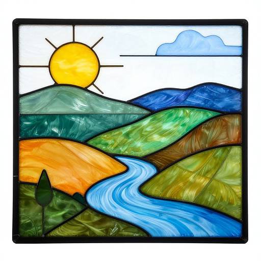 Beginner Friendly Stained Glass Landscape