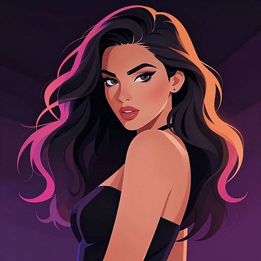 Vibrant Portrait of Confident Woman