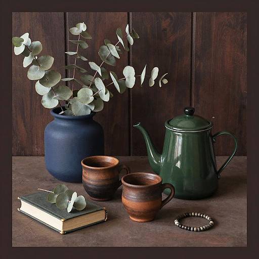 Cozy Charcoal Still Life Composition