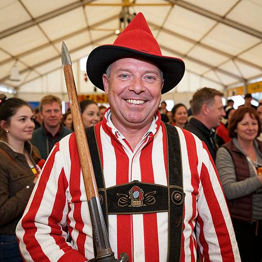 Man in German Fest Costume at Oktoberfest