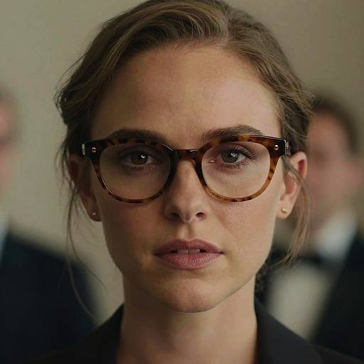Natalie Portman Stylish Glasses Portrait