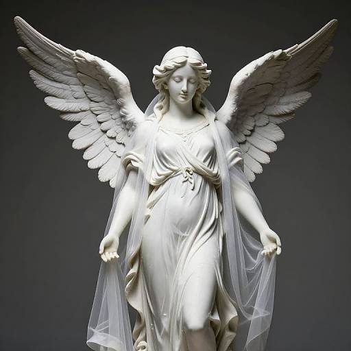 Veiled Female Angel Statue