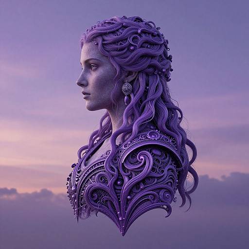 Ornate Purple Sigil of Woman