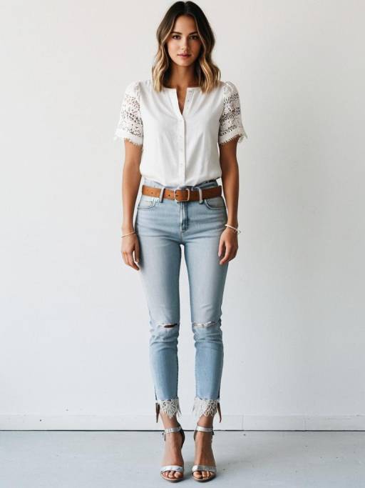 Chic Street Style with Lace Details