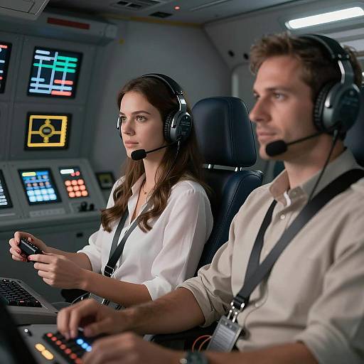 Captivating Space Cockpit Scene