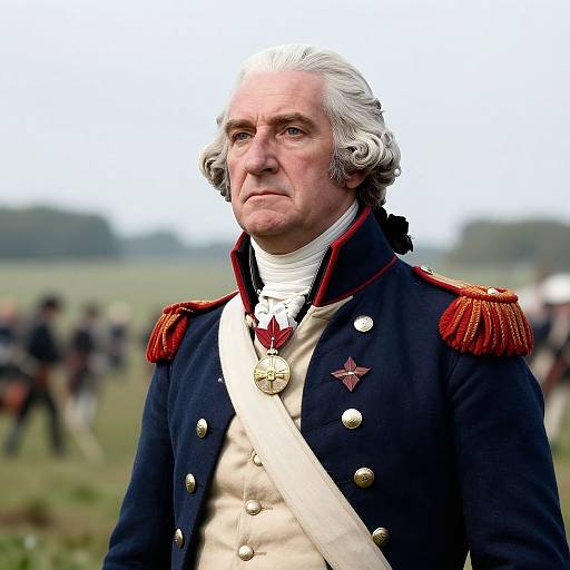 Photorealistic George Washington in Battle