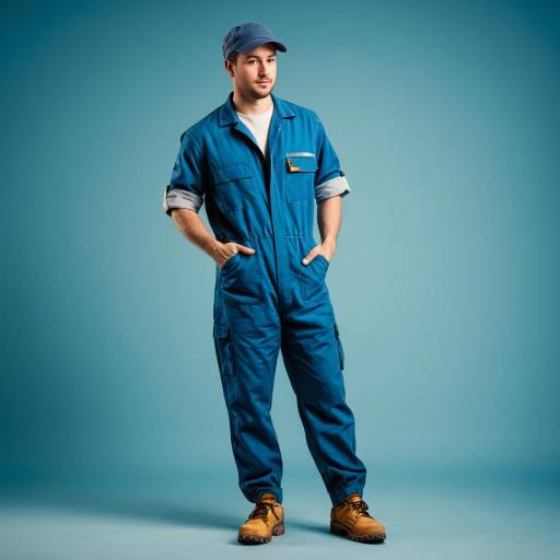 Handyman in Blue Jumpsuit and Cap