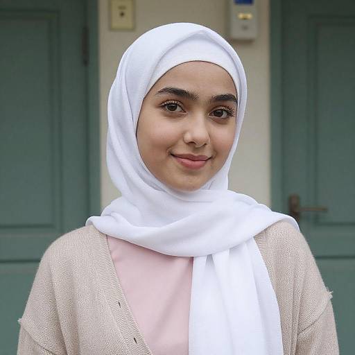 Portrait of Smiling Woman in Hijab