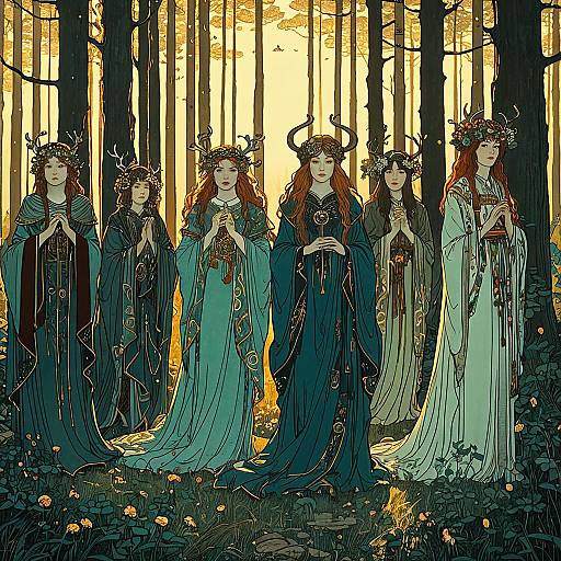 Woodland Spirits in Enchanted Forest