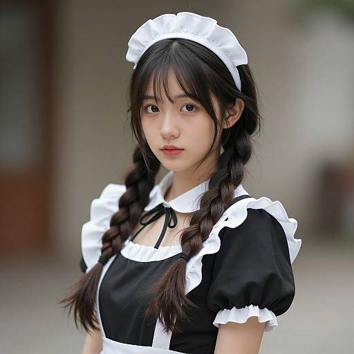 Realistic Adult French Maid Portrait