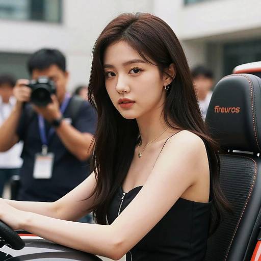 Photorealistic Race Queen in Motion