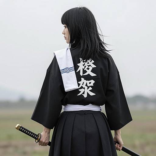 Mysterious Figure in Black Jacket