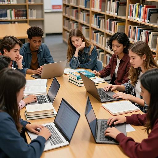 High School Students Researching Education Access