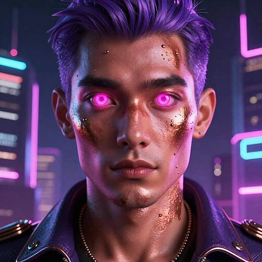 Augmented Illusionist Neon Portrait