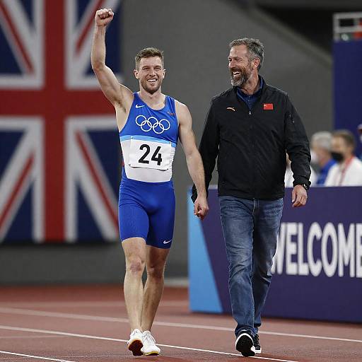 Victory Celebration of Olympic Spirit