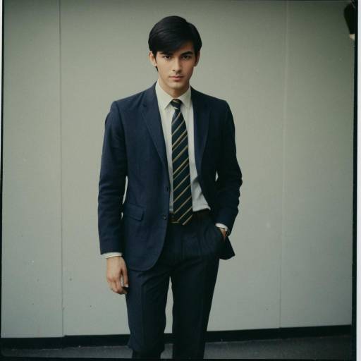 Young Man in 1960s Student Style Suit