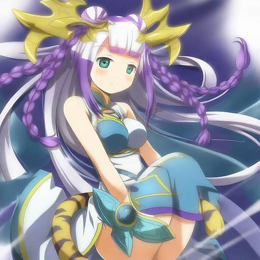Illustration of Haku (p&d), puzzle & dragons in the style of Umekichi
