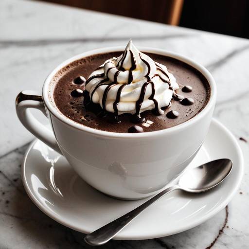 Cozy Close-Up of Hot Chocolate Delight