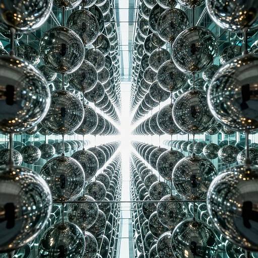 Infinite Reflective Sphere Tunnel