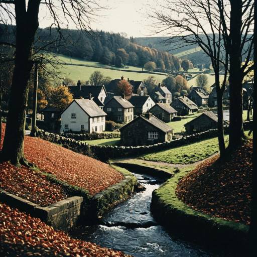 Autumnbrook Village Stream and Landscape