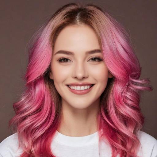 Portrait of a Girl with Pink Hair
