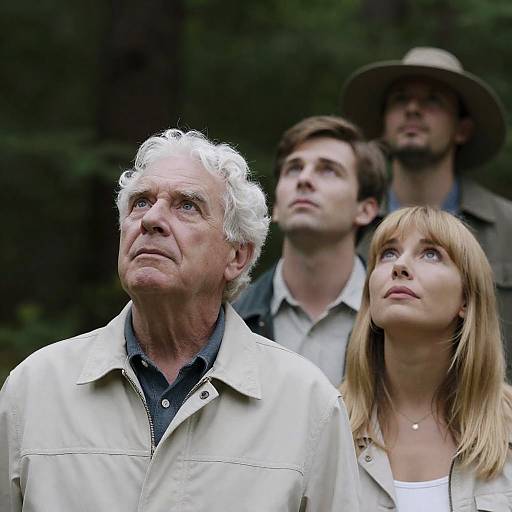 Group of Four Gazing in Wonder