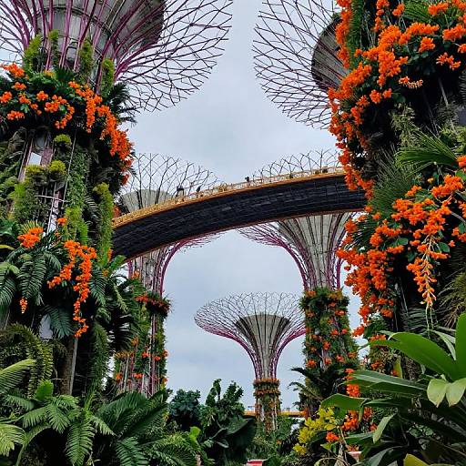 Elevated Arches with Cascading Blooms
