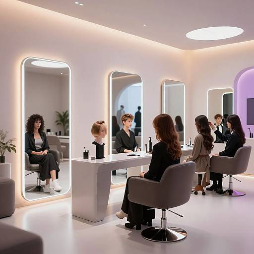 Futuristic AI-Powered Virtual Salon