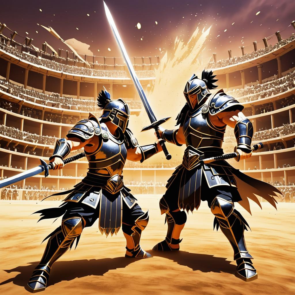 Fierce Gladiators in Epic Arena Battle