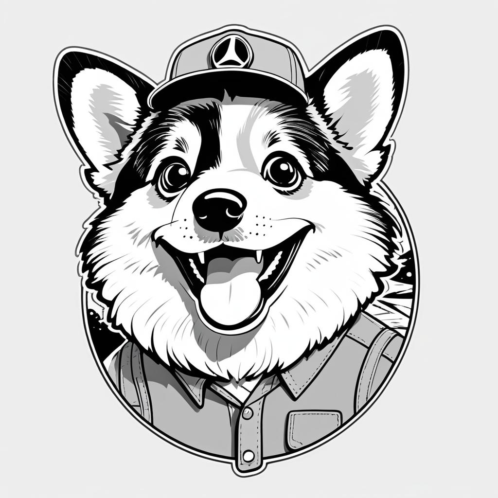 Kawaii Corgi Geologist T-Shirt Design