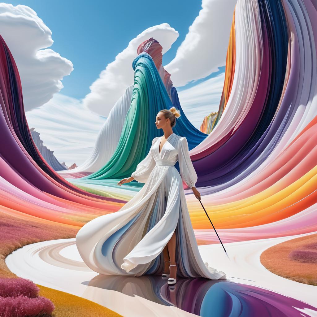 Surreal Fashion in an Epic Landscape