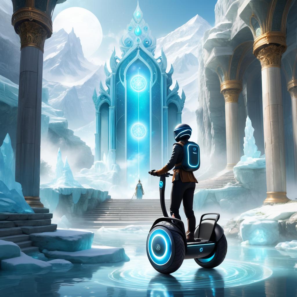 Celestial Healer on a Magical Segway