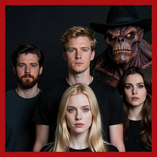 Group Portrait with Ured Monster Head