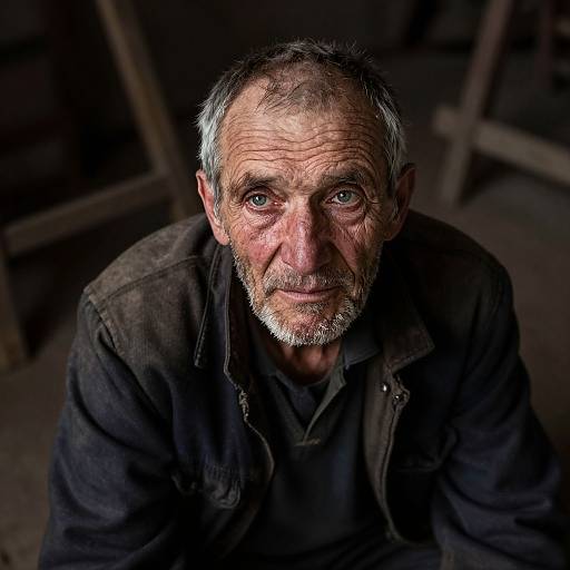 Portrait of Aged Latvian Laborer