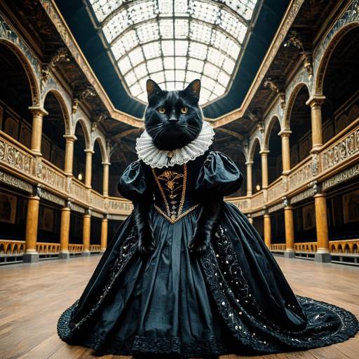 Cinematic Telepathic Cat in Elizabethan Style Cinematic Telepathic Cat in Elizabethan Style