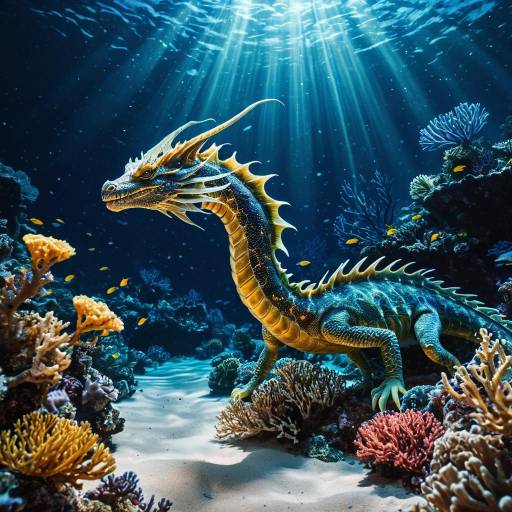 Ethereal Sea Dragon in Moonlit Reef