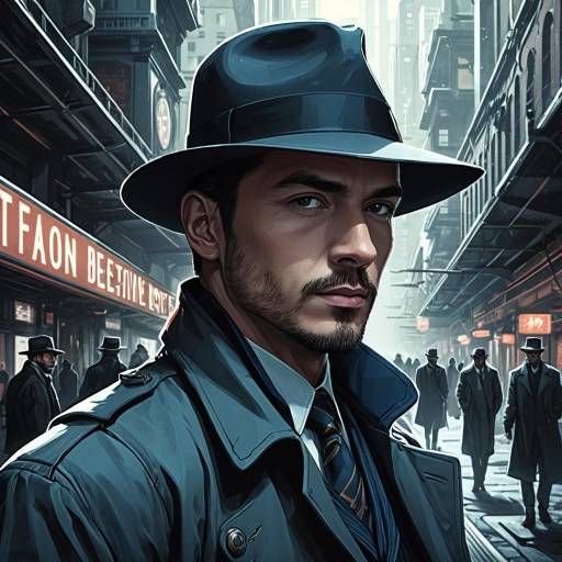 1930s Detective in Trench Coat and Fedora
