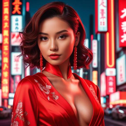 Elegance in Neon: A Modern Pinup