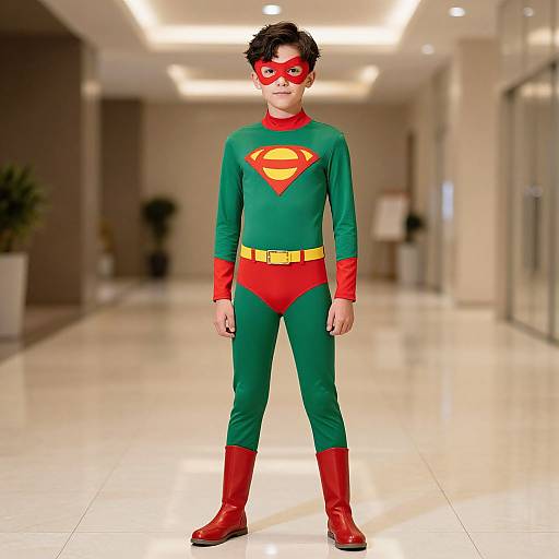 Meri Meri Superhero in Green Red