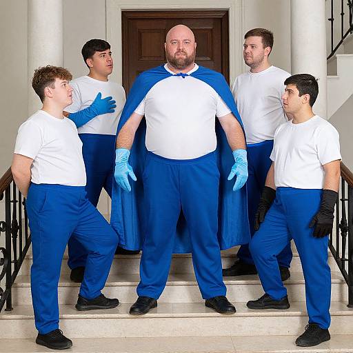 Plus Size Male Costume Group Scene