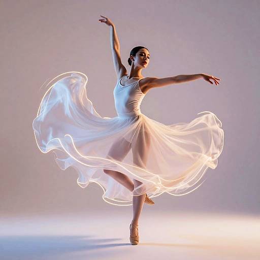 Glowing Rotoscope Dancer Portrait