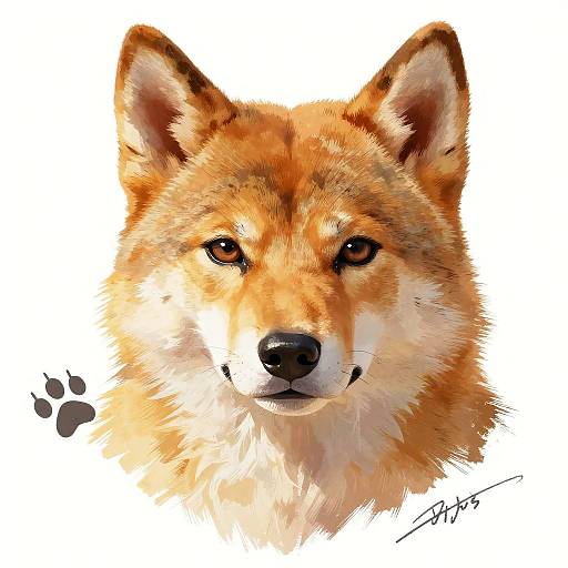 Furry Male Self-Portrait in Shinkawa Style