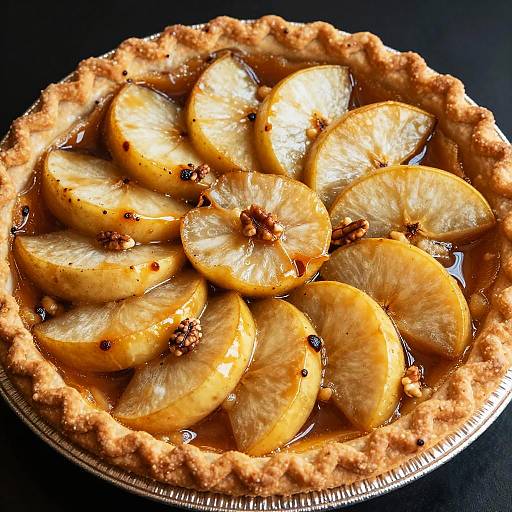 Close-Up Golden Apple Pie Photo