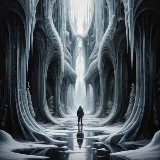 Intricate Magical Arctic Oil Painting Intricate Magical Arctic Oil Painting