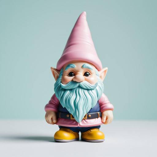 Pastel Expressionism Gnome Figurine