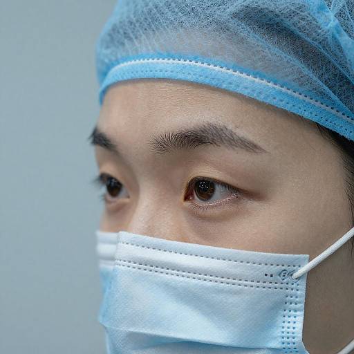 Focused Eye in Surgical Attire