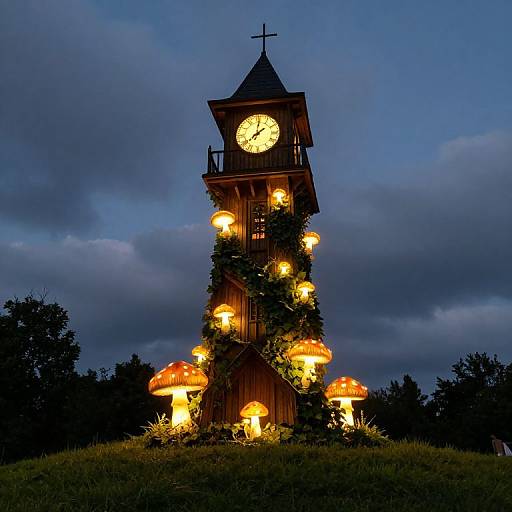 Enchanted Fairy-Lit Clock Tower