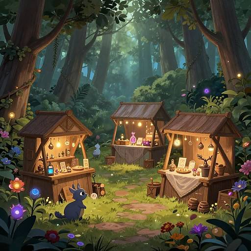 Fantasy Forest Emporium Illustration