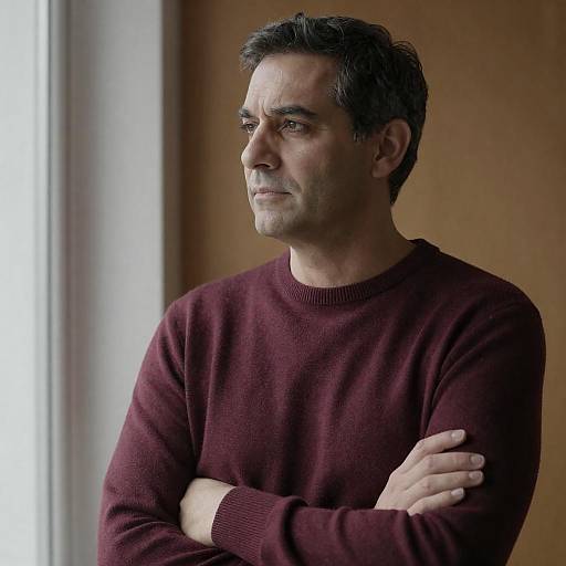 Contemplative Man by the Window