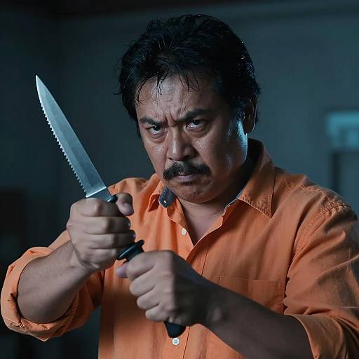 Intense Portrait of a Tense Man